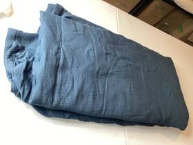 91972557 Casaluna King Rayon From Bamboo Matelasse Blanket Dark Mineral Blue -