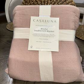 91972560 Casaluna Full/queen Rayon From Bamboo Matelasse Blanket Adobe Clay - New