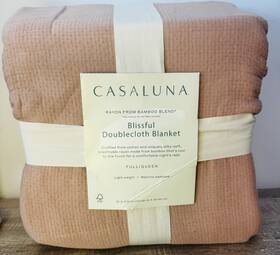 Bzb527wht Casaluna Full/queen Rayon From Bamboo Blend Blissfull Doublecloth Rose Color Nwt