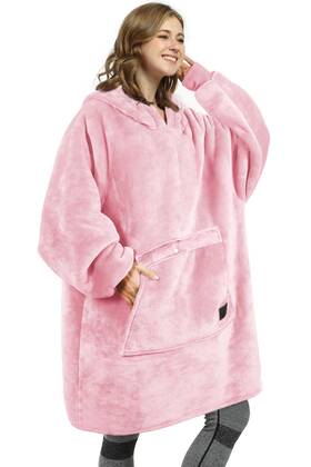Catalonia 165439779270 Oversized Sherpa Blanket Hoodie Pullover For Adults Teens - Gift Idea