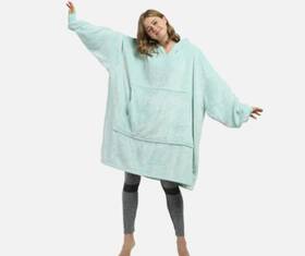 Catalonia 730440425285 Oversized Wearable Blanket Hoodie Sweatshirt Fleece Pullover W Pocket - Blue