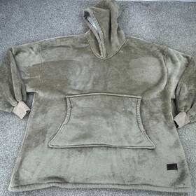 Catalonia 767587275183 Oversized Blanket Hoodie Sweatshirt Gray Fleece Lined Pullover