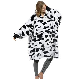Catalonia 767587280194 Cow Print Oversized Blanket Hoodie Sweatshirt Dalmatian Fleece Pullover Sup