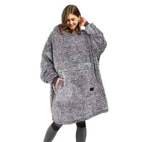 Catalonia 768161554199 Oversized Sherpa Hoodie Blanket For Adults Cozy Pullover Gift Her
