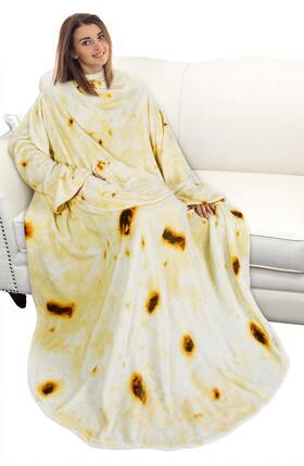 Catalonia 768502408433 Burrito Wearable Blanket With Sleeves And Pocket Soft Comfy Fleece Snuggy Wr