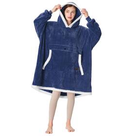 Catalonia 768510262751 Oversized Sherpa Fleece Hoodie Blanket Pullover For Adults Teens