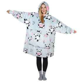 Catalonia 768556320835 Panda Print Oversized Hoodie Blanket Sweatshirt For Adults Men Women