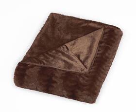 Cathay Home 840970106216 Luxe Faux Fur Mink Ultra-soft Embossed Bedding Blanket -full/queen Caramel
