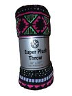 Cfthrowblkaztec Cozy Fleece Plush Throw 812060028883