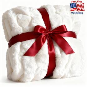 B0dtqc8grq Cgk Unlimited Fluffy Throw Bubble Blanket Queen Size - Faux Fur For Couch Or Bed Plush