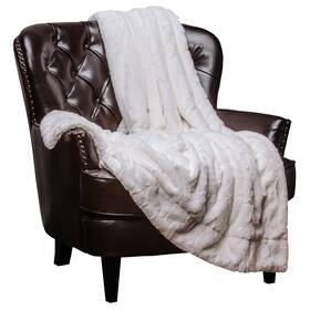 Chanasya 727612892488 Faux Fur Throw Blanket Soft Fuzzy Sherpa Minky For Bed Or Cou