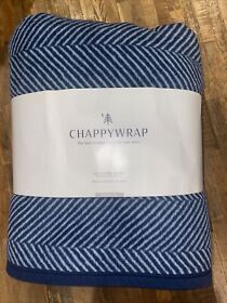 5800-02 Chappywrap Harborview Herringbone Navy Blanket Nwt 60x80