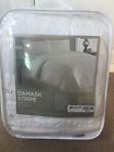 Charter Club Home Damask Stripe White Down Blanket Queen Full Msrp 180 788904681364