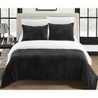 Chic Home Ernest 2-piece Sherpa Blanket Black Twin Xl