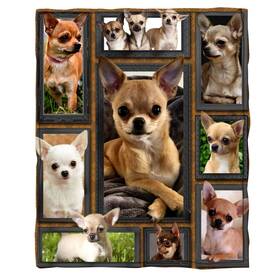 Chrihome 745695953087 Flannel Blanket 3d Chihuahua Dog Soft Plush Bedding Sofa Couch Throw