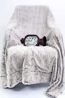 Christies Home Living Top Listing Super Luxury Faux Fur Blanket Cozy Fuzzy Waivy Throw 756519673326