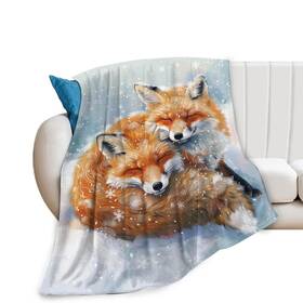 Citari 522899994613 Fox Throw Blanket - Cute Animal For Girls Women Men And Boys Soft War