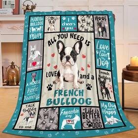 Citari 807442998222 French Bulldog Blanket Funny Dog Decor Animals Throw Gifts Fo