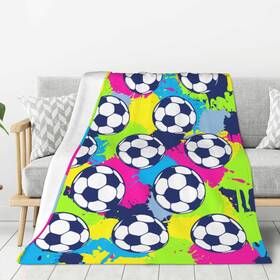 Xdsgb5tghtjdgh-629228865 City Keen Soccer Blanket - Soft And Comfy Flannel Bedding For Boys Girls