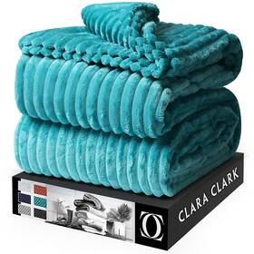 Clara Clark 840217763240 Cut Plush Blanket - King Size Lightweight Super Soft Fuzzy Luxury Bed Blank