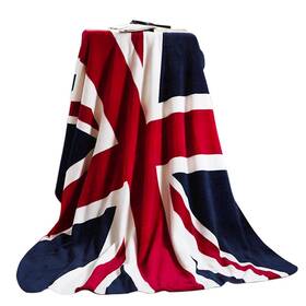 Clobeau 941378496719 Usa/union Jack Flag Bed Blanket Luxury Fleece Great British Chai