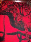 98x78-red Co Mink Jaguar In Tree-fleece Style Blanket-large-heavy-mink