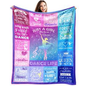 Js7h9d-tw-2 Coldrich 5040--#js7h9d-tw-2 Dance Gifts Recital For Girls Blanket Ultra Soft Flannel Dancer Throw B