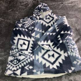 Cmbl105-bue Coleman Wearable Sherpa Blanket Hoodie Blue - One Size Fits Most
