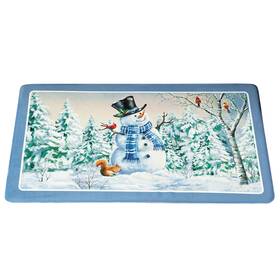 Comho22019 Collections Etc Winter Snowman Anti-fatigue Kitchen Mat