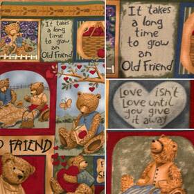 L3gb9001 Collections Etc Teddy Bear Throw Blanket By Teresa Kogut W 62.1 Inch X51.35 2004