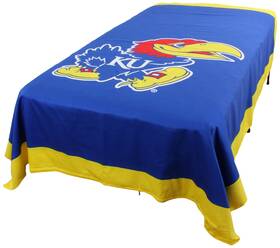 College Covers 842141052544 Everything Comfy Kansas Jayhawks Big Logo Reversible Duvet Cover Queen