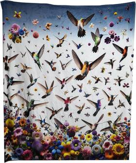 Comconhmy 711181432879 Hummingbird Throw Blanket 50 Inch X 60 - Charming Decor With Birds I