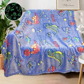 Dinosaur1 Comfar Persoblastic Dinosaur Blanket For Kids Glow In The Dark Soft Fleece Toddle