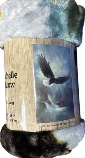 Comfort Bay 430001555009 Extra Long Plush Throw Blanket 40 Inch X 68 With Soaring Eagle Soft Cozy And Warm