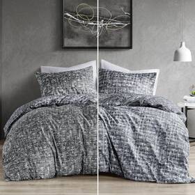 Am12-0117 Comfort Spaces Queen Duvet Cover Set - Grey Bedding For All Full/queen Gray