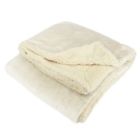 Comin16ju037236 Northeast Fleece Micro Mink Sherpa Throw Blanket Cream 852421005245