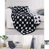 Comin18ju057867 Dokot Black And White Throw Blanket Swiss Cross 712096348699