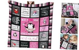 Or9vtr6gb9ctpvo4od Conaboo Penguin Blanket Gifts For Girls And Women - Soft Warm 80 Inch X60