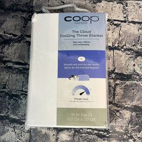 90942763 Coop Home Goods 60x50 Inch Cloud Modern Solid Spandex Knitted Cooling Throw Blanket