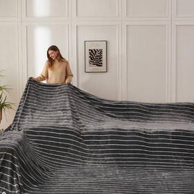 Coova 313033264265 Seamless Big Blanket 120x120 Inch Oversized King Jacquard Stripes Huge Fle