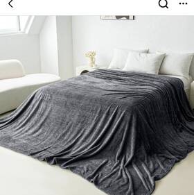 Amzus2304fla30fla001212 Coova Oversized King Fleece Blanket 120x120 Inches Soft Cozy Warm Giant Extr
