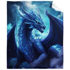 Corgi Blanket 646128530386 Blue Dragon Throw Gifts For Lovers Soft Flannel