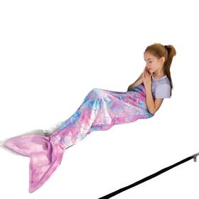 Cosusket 706973906041 Mermaid Tail Blankets Glittering Cozy Soft Flannel Rainbow Colorful Gifts All