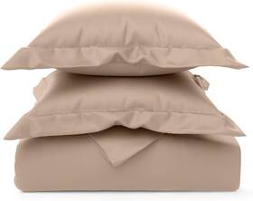 Comin16ju035823 Cosy House Collection Everyday 1500 Series Duvet Cover Set Full/queen Cream