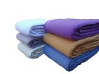 Cottsb108blue Cotton Barbara Weave Fleece Santa Cozy Blanket Waffle