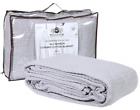 Cotton-blanket-silver-king Hillfair Soft Premium Combed Cotton Thermal Blanket King Blankets Cozy