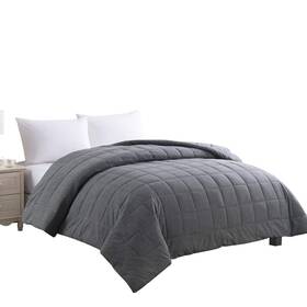 Cotton Loft 848342024656 Messy Washed Bed Blanket Full/queen Grey