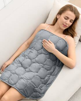 Grey-242907 Cottonblue Weighted Lap Blanket 7lbs Cozy Luxury Crystal Velvet For Ad