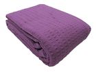 Cottsb90purple Cozy Bed Santa Barbara Waffle Weave Blanket Full Queen Purple 812060021617