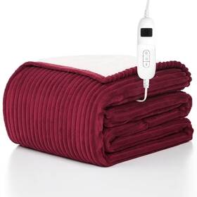 Cowin 344458372106 Electric Blanket 10 Heating Levels And 1-8 Hour Automatic Shutdown Red